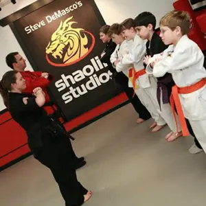 students in martial arts class
